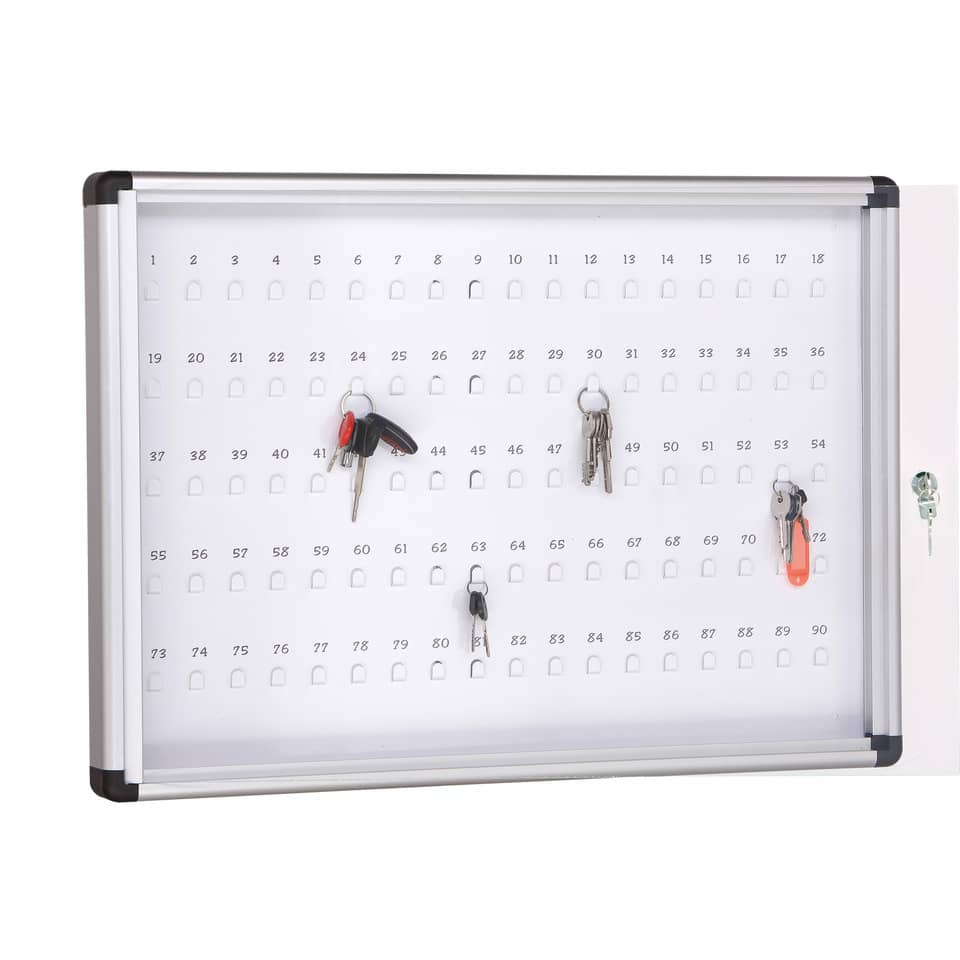 Bacheca portachiavi SGS murale da interno - fondo magnetico argento WD 570 P