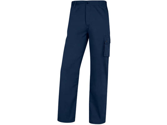 Pantaloni da lavoro DELTA PLUS Palig in cotone con elastico - 5 tasche blu - XL PALIGPABMXG