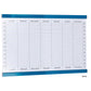 Planning settimanale magnetico SGS 90x60 cm. - bianco con rigature blu petrolio GR 451