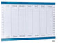 Planning settimanale magnetico SGS 90x60 cm. - bianco con rigature blu petrolio GR 451