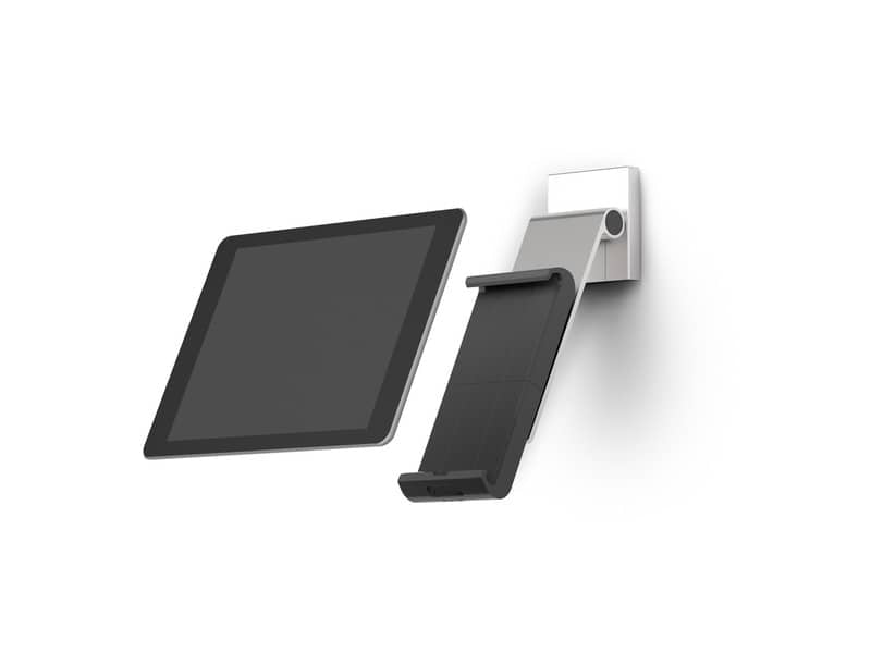 Porta tablet da muro DURABLE con braccio ad angolazione variabile argento metallizzato 8,5x5x18cm - 893523