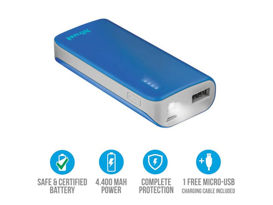 Caricatore portatile Powerbank 4400 Trust Primo blu 21225