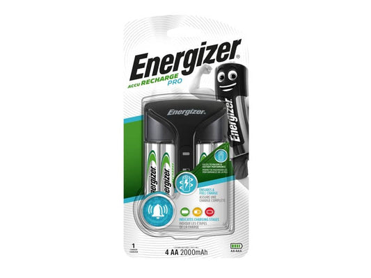 Caricabatterie ENERGIZER Pro Charger 2000mAh incluse 4 batterie Power Plus AA - E300696602