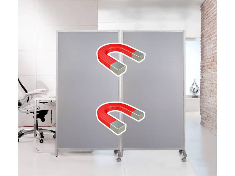 Paravento con magneti Serena Group in policarbonato grigio 80x40x170 cm WAL804017G