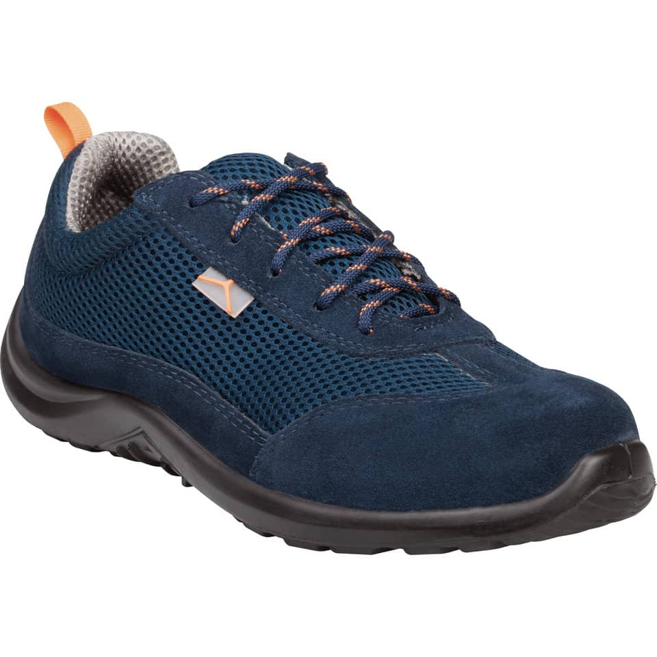 Scarpe da lavoro DELTA PLUS basse Como S1P - poliestere mesh e pelle scamosciata blu - 42 - COMOSPBL42