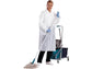 Camici da lavoro DELTA PLUS in PPL  non tessuto - chiusura 4 bottoni - 2 tasche applicate bianco - XXL - BLOUSPOXX