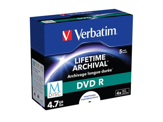 DVD R M-Disc Stampabile Verbatim 4.7 GB Jewel Case conf. da 5 - 43821