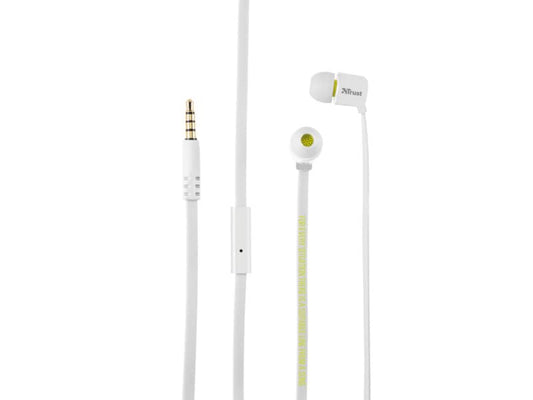 Cuffie auricolari in gomma Trust Duga in 3 misure bianco 19882