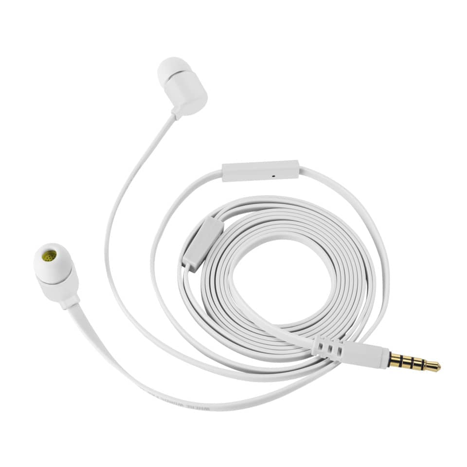 Cuffie auricolari in gomma Trust Duga in 3 misure bianco 19882