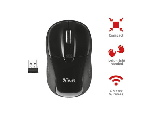 Mouse ottico wireless Trust Primo nero 20322