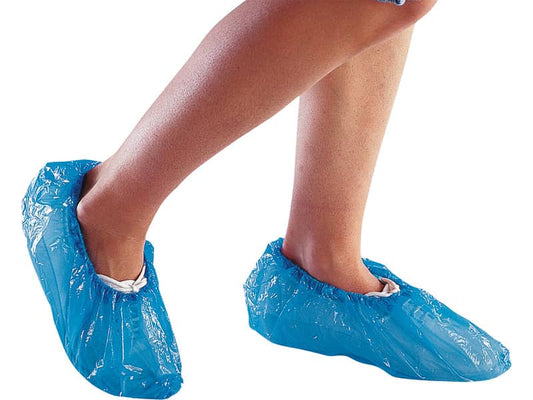 Copriscarpe DELTA PLUS Sovra scarpe visitatore in polietilene 25 μm blu 50 paia - SURCHPE