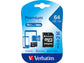 Flash memory card Verbatim micro sdhc - classe 10 con adattatore 64 GB 44084