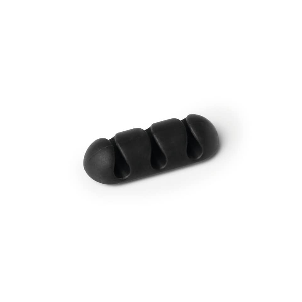 Clip fermacavi adesiva DURABLE CAVOLINE CLIP 3 grafite per 3 cavi conf. da 2 - 503937