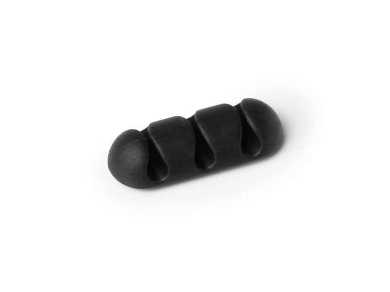 Clip fermacavi adesiva DURABLE CAVOLINE CLIP 3 grafite per 3 cavi conf. da 2 - 503937