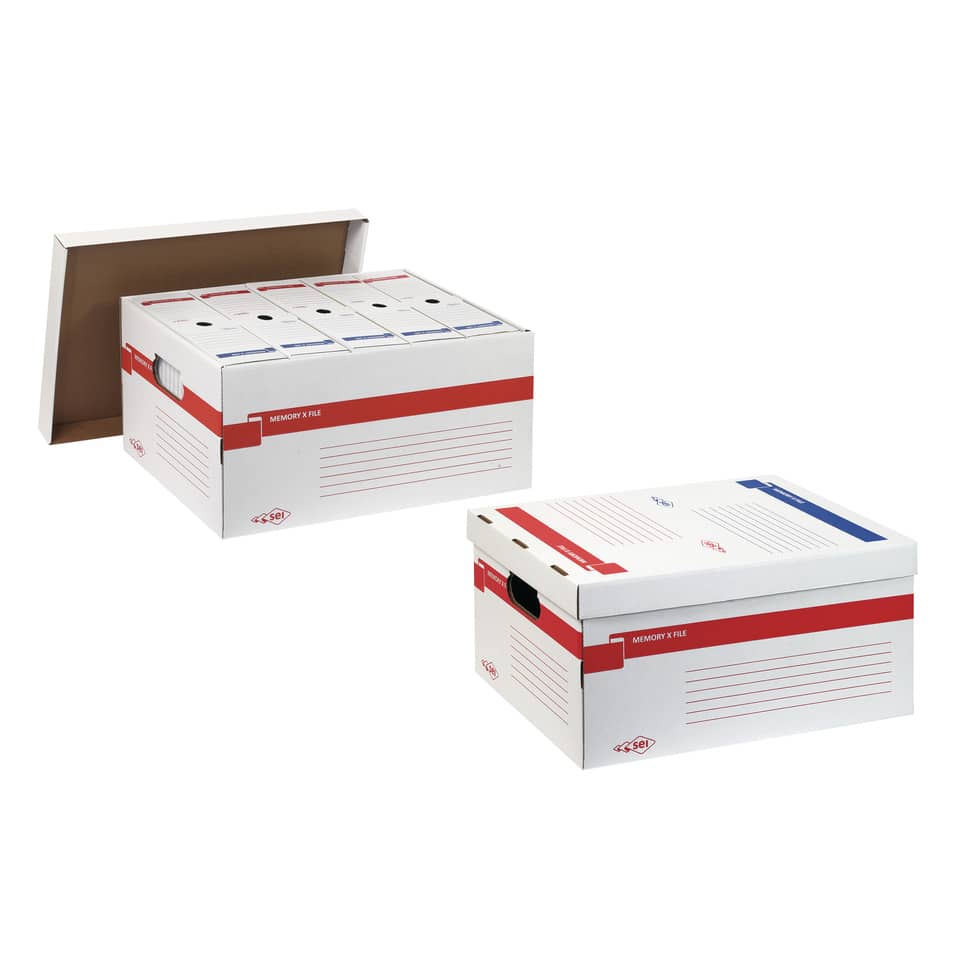 Scatola archivio Sei Rota Memory X File 56x37 cm dorso 27,5 cm bianco 673200