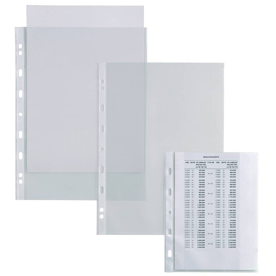 Buste in PP buccia Sei Rota Atla 100 medio spessore trasparente 23x33 cm - conf. 50 buste - 662311