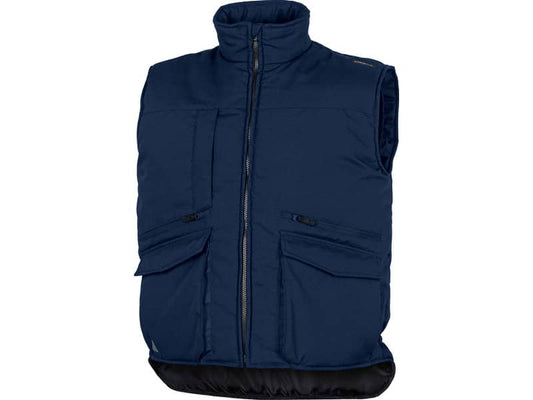 Gilet da lavoro DELTA PLUS Sierra 2 imbottito 9 tasche con zip - cotone e poliestere blu - M - SIER2BMTM