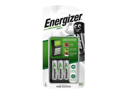 Caricabatterie ENERGIZER Maxi Charger 2000mAh incluse 4 batterie Power Plus AA - E300321202