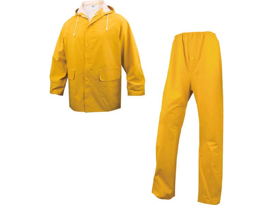 Completo giacca e pantalone da pioggia DELTA PLUS - cuciture saldate giallo - M - EN304JATM2