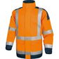 Giacca da lavoro Delta Plus Parka Easy View c/zip imperm. - Cl.3 - 4 tasche - argento arancio fluo-blu - M - EASYVOMTM