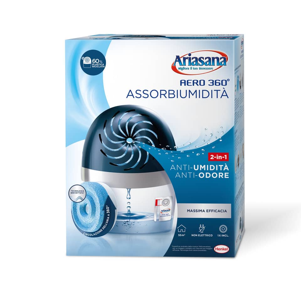 Assorbiumidità Ariasana Kit Aero 360° - ricaricabile Blu 2626324