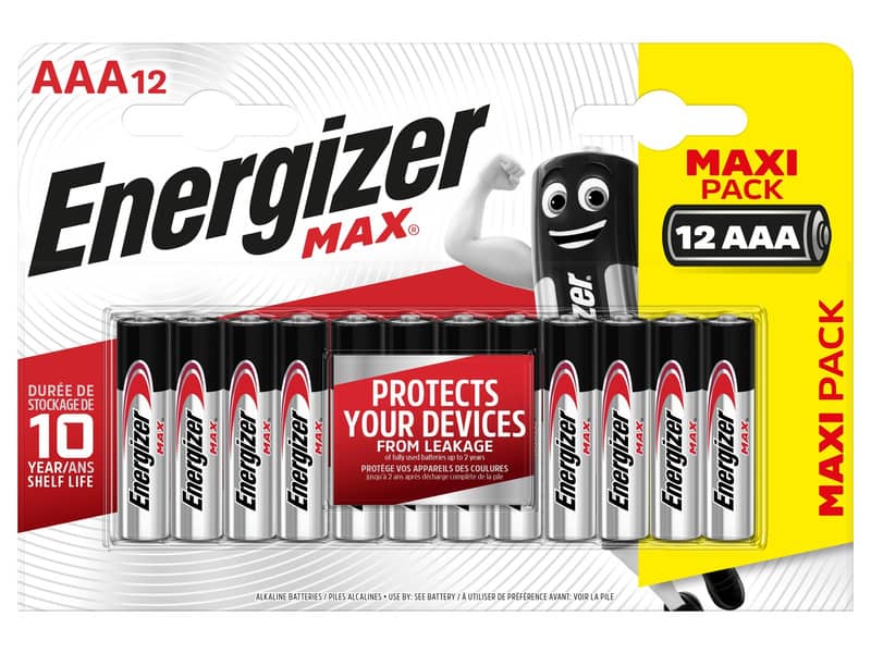 Batterie ENERGIZER Max AAA  conf. da 12 - E301530400