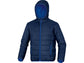 Piumino da lavoro Delta Plus Doon chiusura zip - cappuccio fisso -2 tasche poliammide blu-azzurro - XL - DOONBMXG