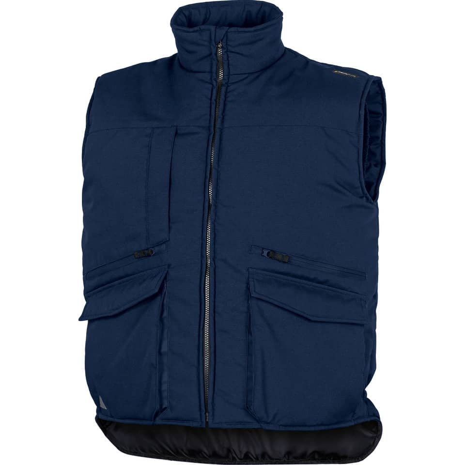Gilet da lavoro DELTA PLUS Sierra 2 imbottito 9 tasche con zip - cotone e poliestere blu - L - SIER2BMGT