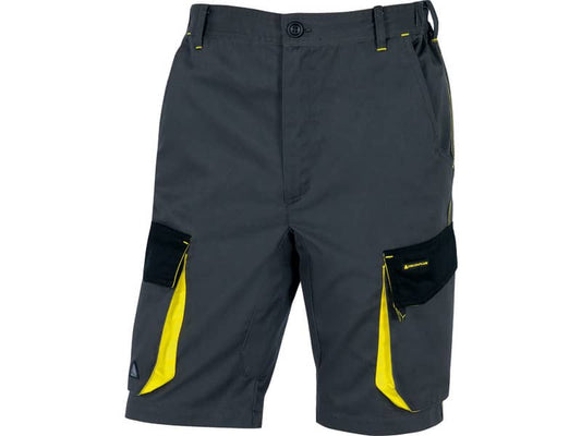 Bermuda da lavoro DELTA PLUS D-Mach 6 tasche - cotone e poliestere grigio-giallo - M - DMBERGJTM