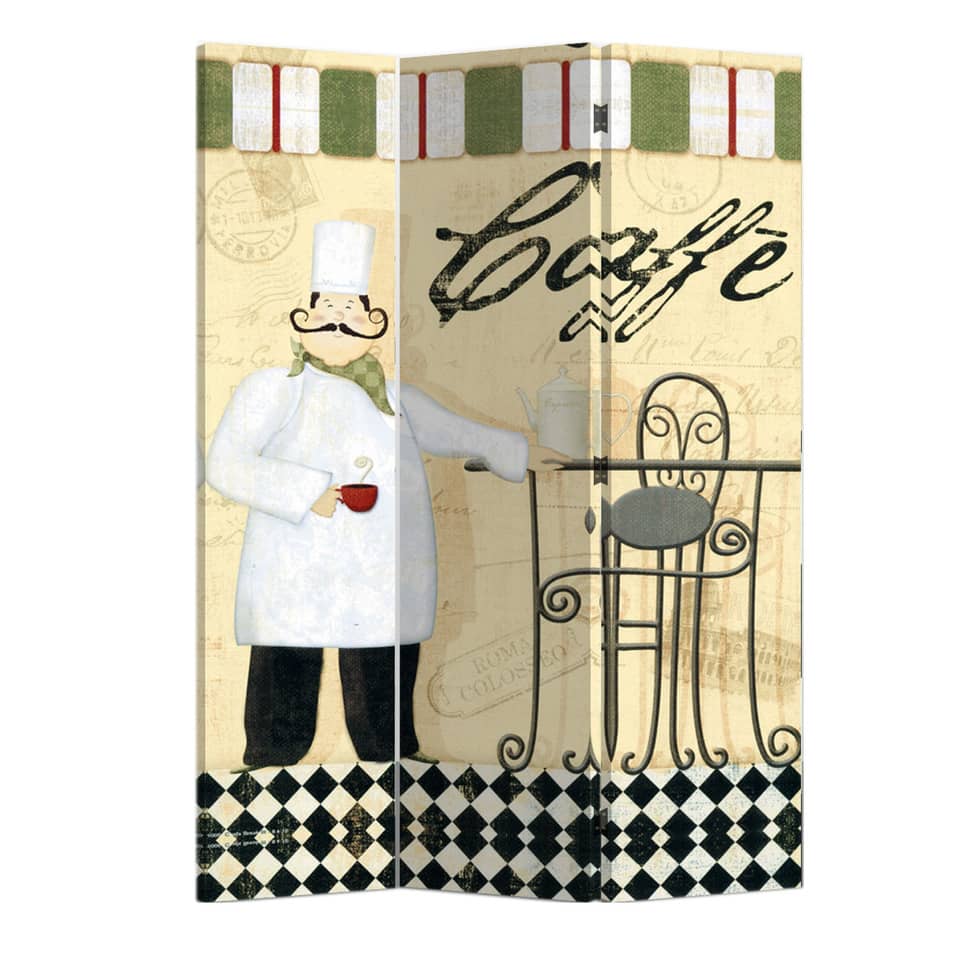 Paravento a 3 ante Serena Group in legno e carta di riso fantasia Stones 120x180 cm - NY1071-3