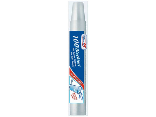 Bicchieri monouso Dopla 200 ml polipropilene trasparente conf.100 - 2361