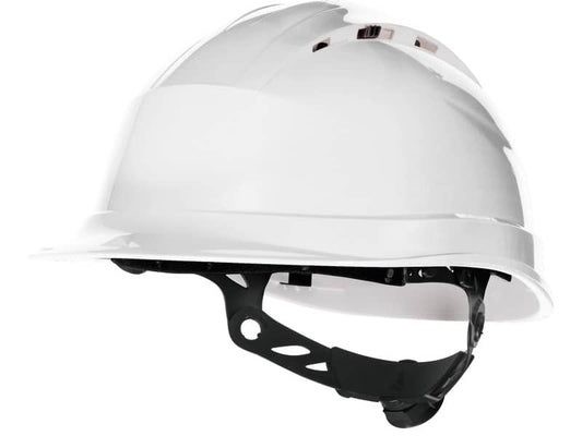 Elmetto da cantiere Quartzup Delta Plus 4 ventilato - polipropilene bianco - QUARUP4BC