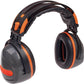 Cuffia antirumore pieghevole Delta Plus padiglione ABS doppio archetto plastico regolabile grigio-arancio - YASMAGJ