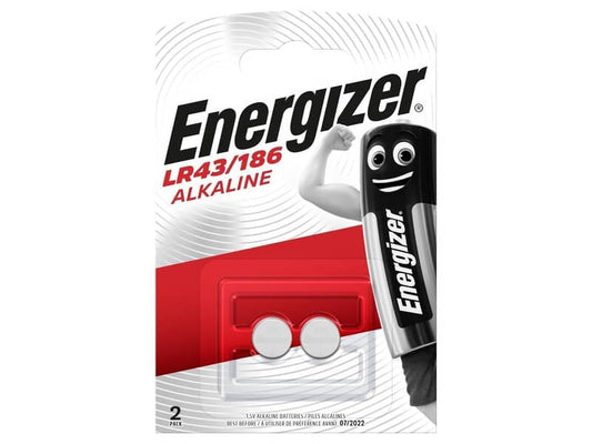 Batterie alcaline a bottone ENERGIZER LR43/186 conf. da 2 - E301536500