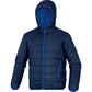 Piumino da lavoro Delta Plus Doon chiusura zip - cappuccio fisso -2 tasche poliammide blu-azzurro - L - DOONBMGT