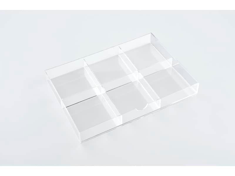 Divisorio per cassettiera TECNOSTYL in acrilico a 6 scomparti trasparente K6ACRD040