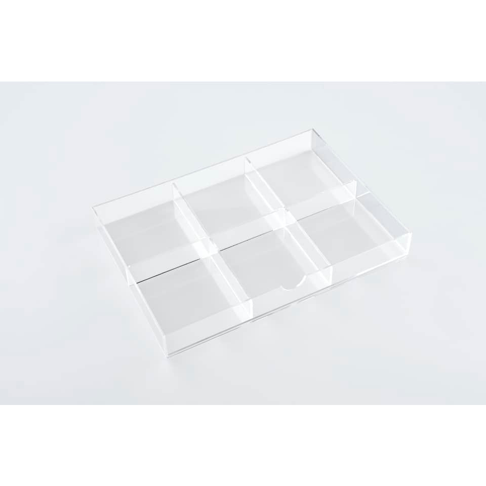Divisorio per cassettiera TECNOSTYL in acrilico a 6 scomparti trasparente K6ACRD040