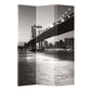 Paravento a 3 ante Serena Group in legno e carta di riso fantasia Brooklyn 120x180 cm - NY-1068-3