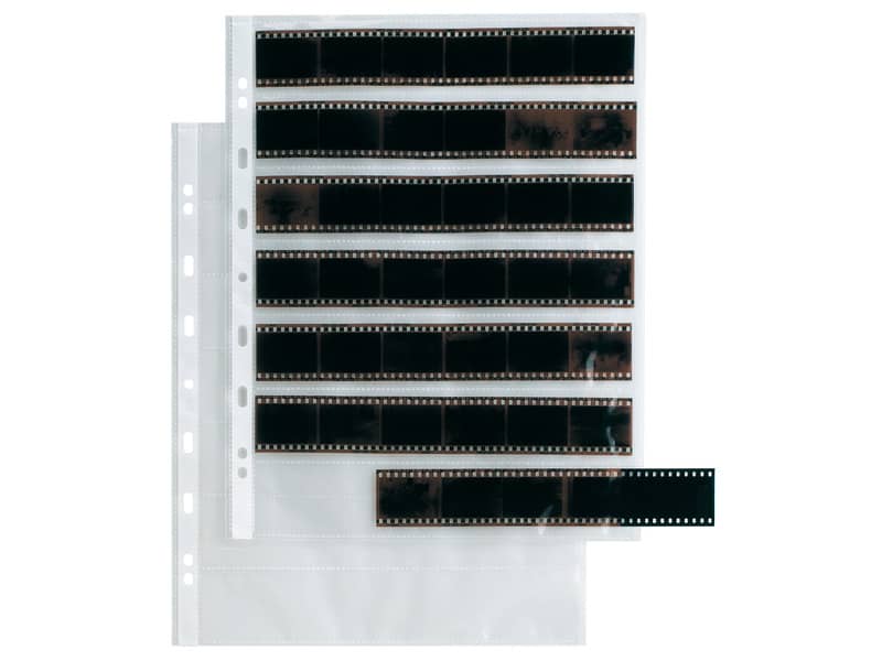 Buste a foratura universale Sei Rota Atla FN 35 per negativi 7 spazi 22x4 cm trasparente  conf. 10 buste - 662531