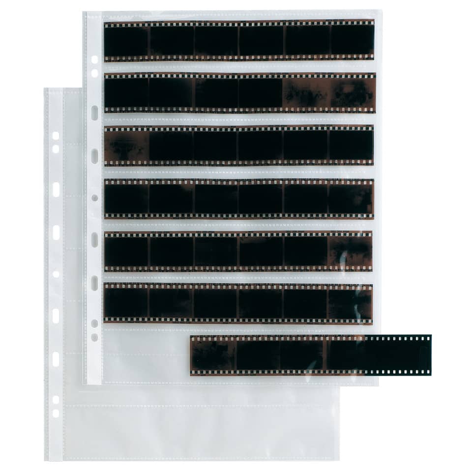 Buste a foratura universale Sei Rota Atla FN 35 per negativi 7 spazi 22x4 cm trasparente  conf. 10 buste - 662531