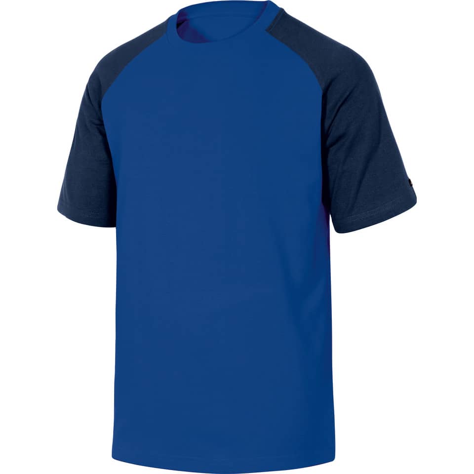 T-Shirt Mach Delta Plus bicolore girocollo manica corta cotone azzurro-blu - XL - GENOABMXG