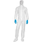 Tute da lavoro DELTA PLUS con cappuccio elasticizzata monouso - chiusura con zip PPL bianco - L - DT115GT