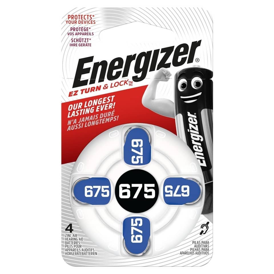 Batterie a bottone ENERGIZER 675  conf. da 4 - E001082205