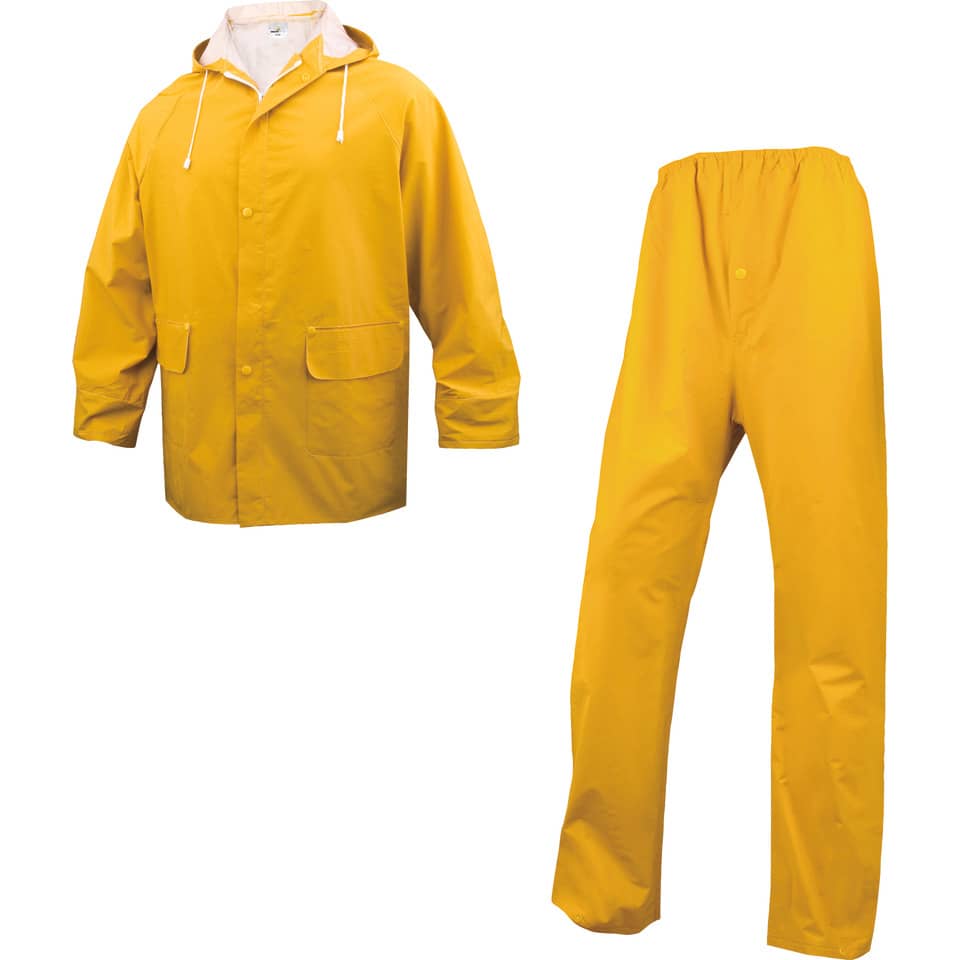 Completo giacca e pantalone da pioggia DELTA PLUS - cuciture saldate giallo - XXL - EN304JAXX2