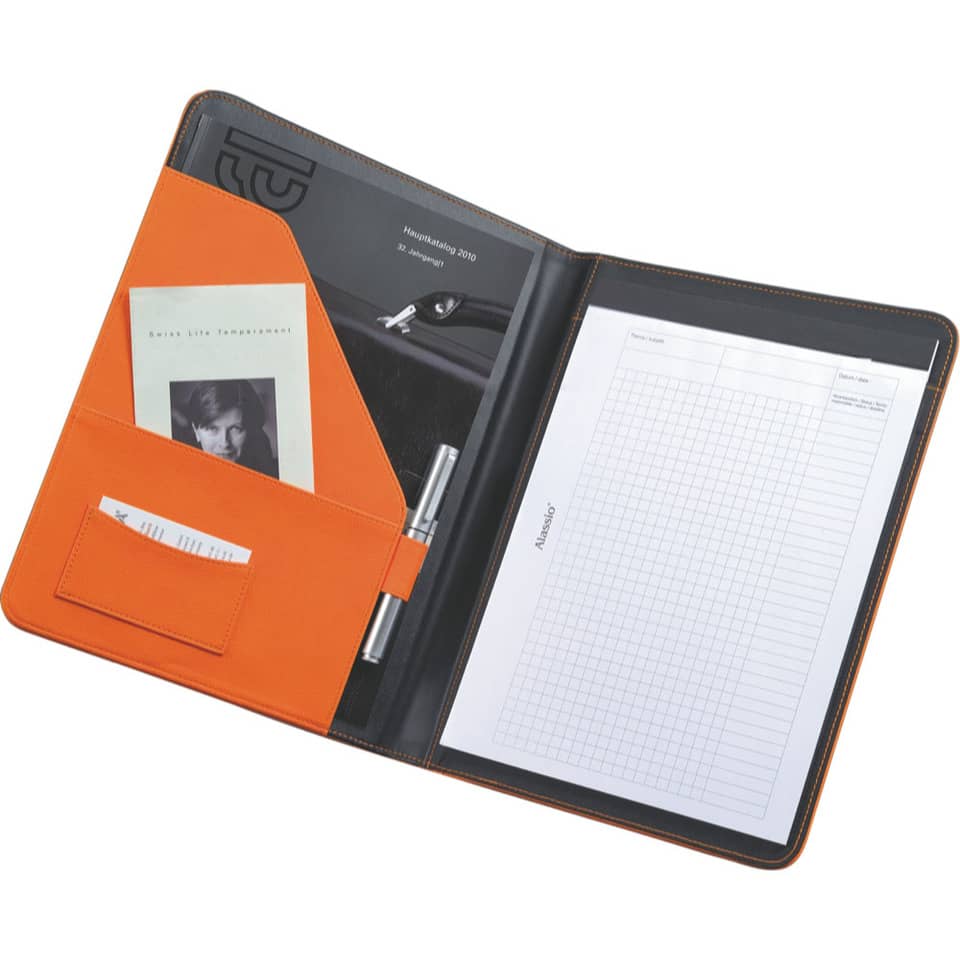 Cartella portablocco Alassio MESSINA in ecopelle 24x2,5x33 cm A4 nero 30081