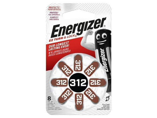 Batterie a bottone ENERGIZER 312 Zinc Air TL8 conf. da 8 - E301431801
