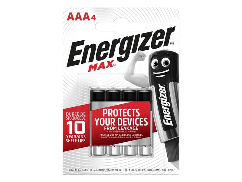 Batterie ENERGIZER Max AAA  conf. da 4 - E301532000