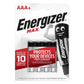 Batterie ENERGIZER Max AAA  conf. da 4 - E301532000