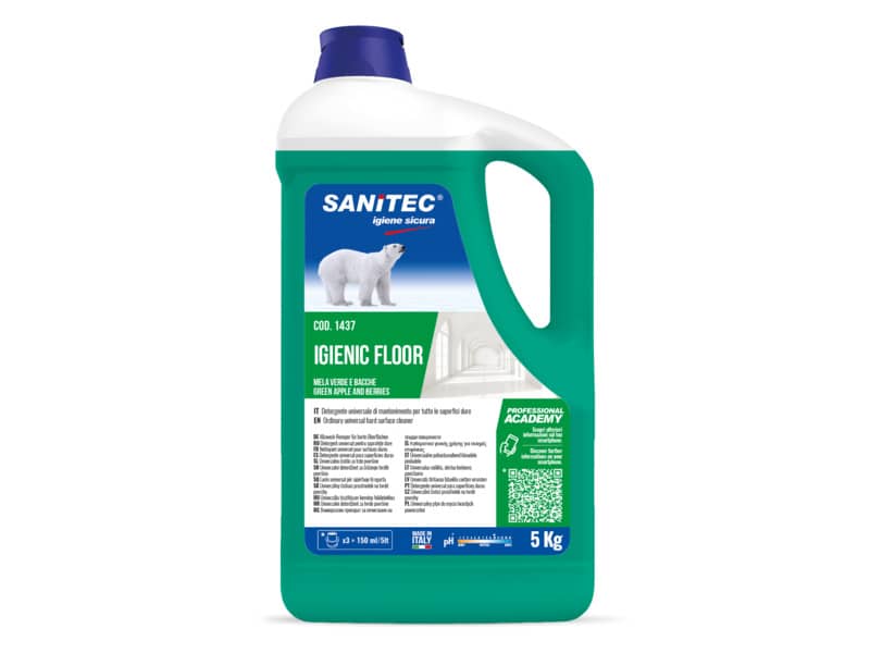 Detergente concentrato per pavimenti Sanitec Igenic Floor Mela verde & Bacche 5 Kg - 1437