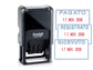 Datario con testo PAGATO TRODAT PRINTY ECO 4750/L2 in plastica 41x24 mm blu-rosso - 141062